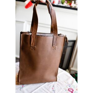 MYoMY Leather My Paper Bag Short Handle Tote Carryall